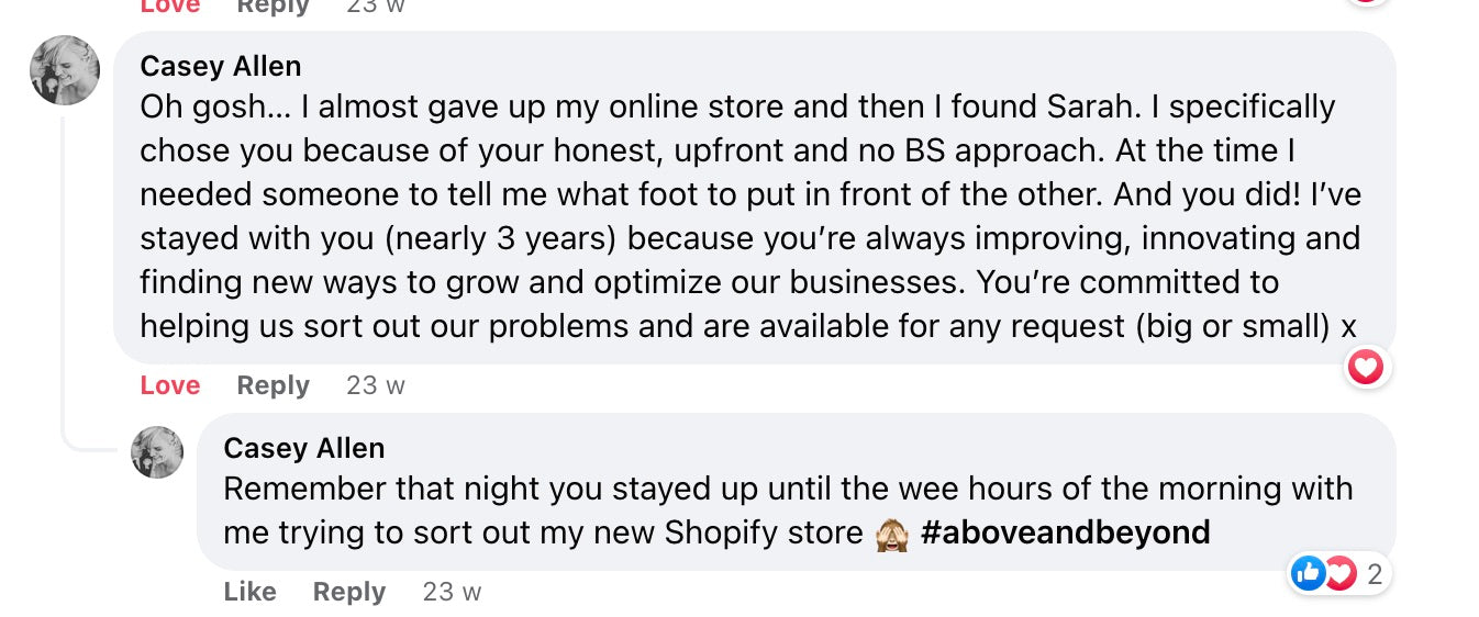 Member win from the private community