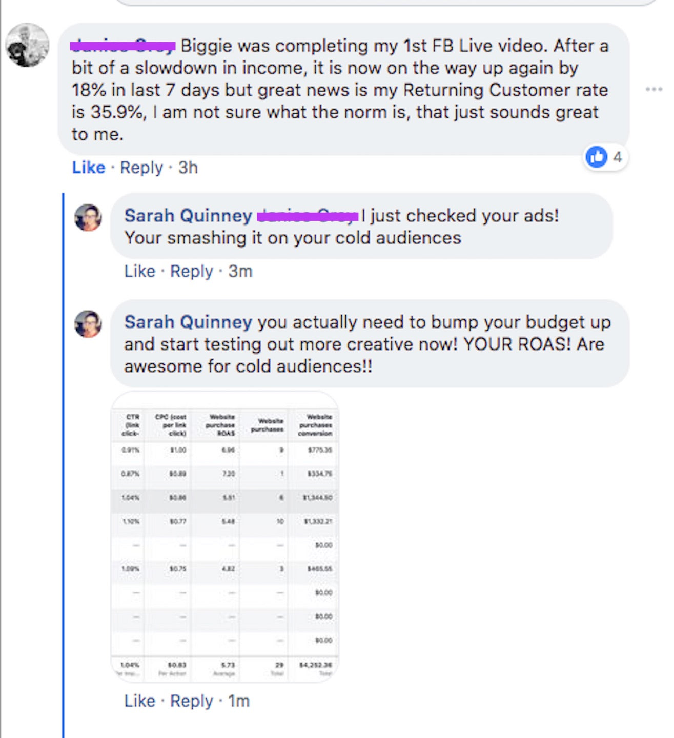 Member win from the private community