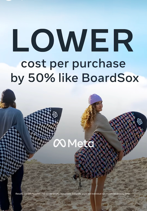 “Lower cost per purchase by 50% like BoardSox”