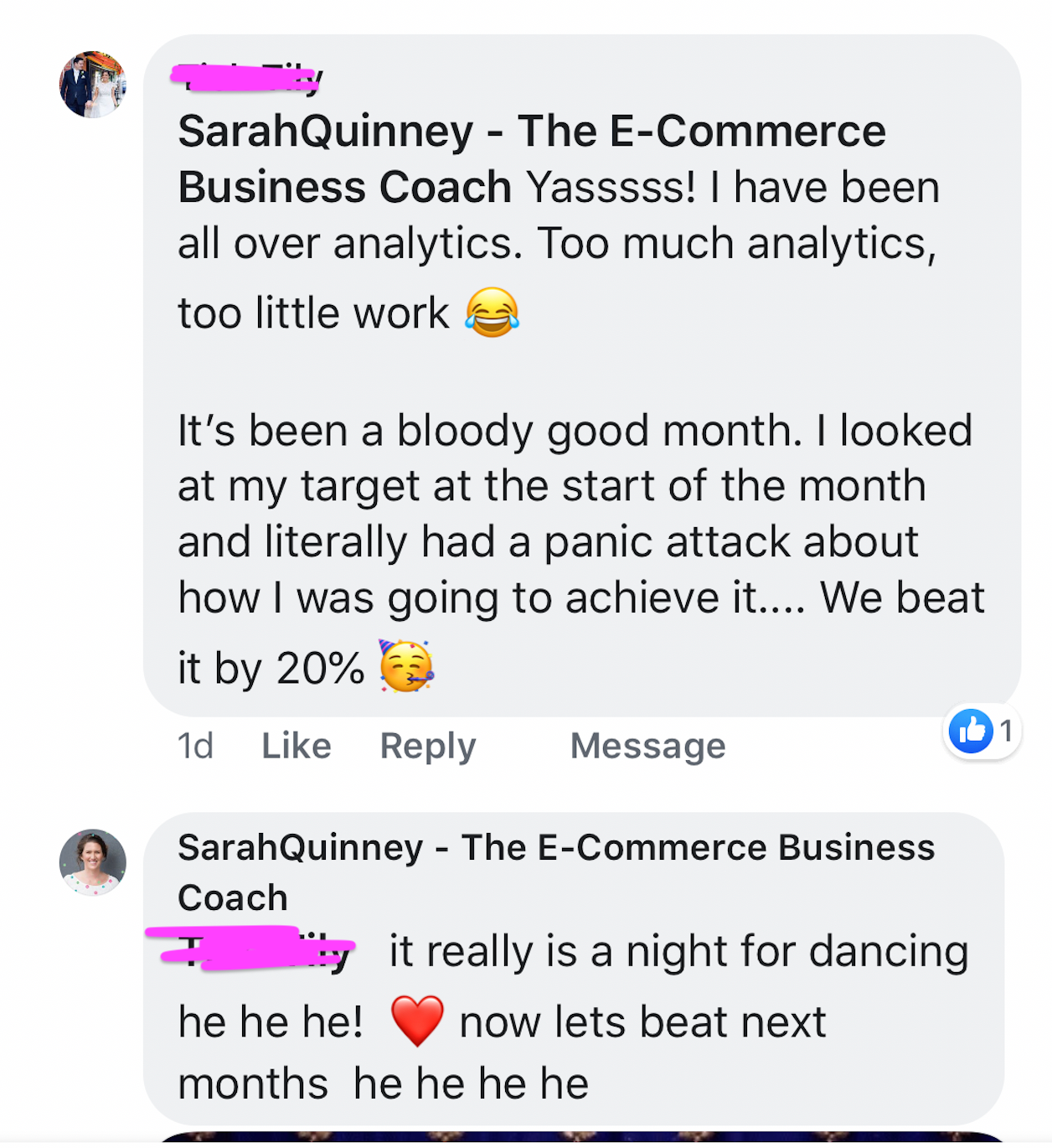 Member win from the private community