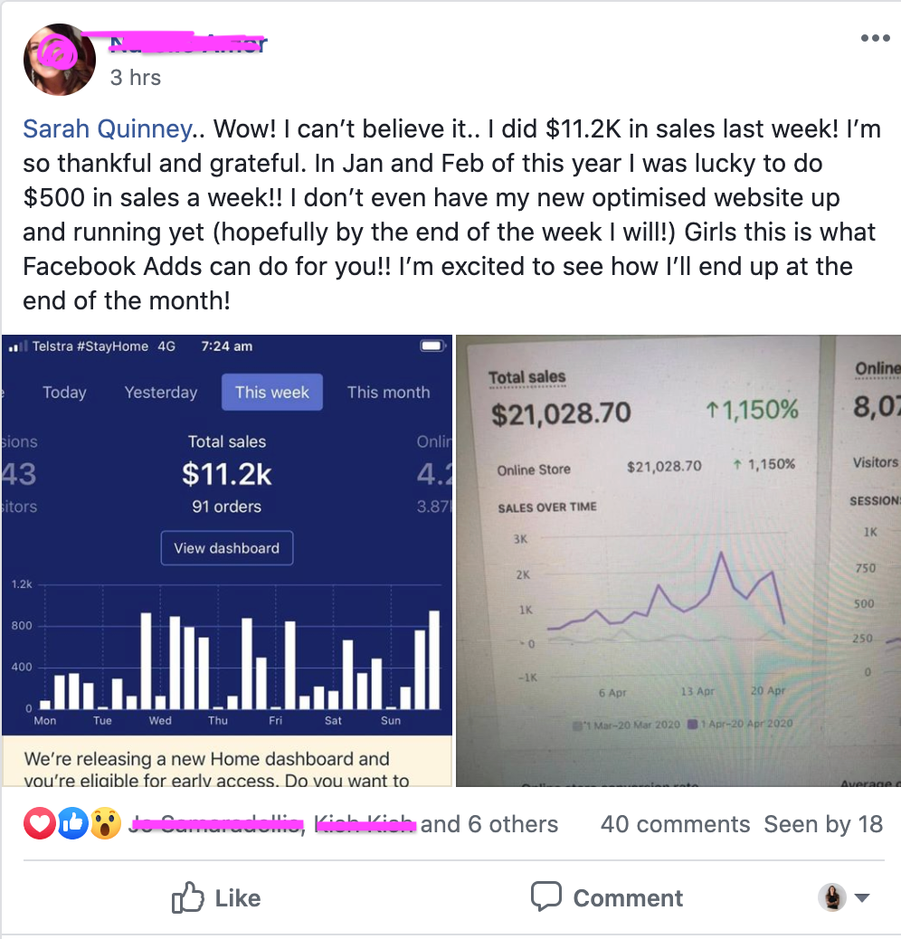 Member win from the private community