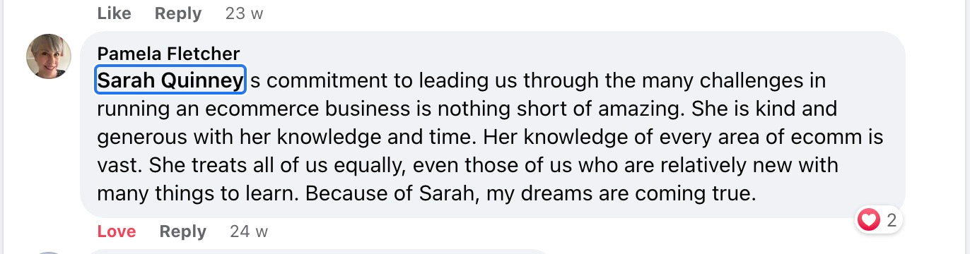 Member win from the private community